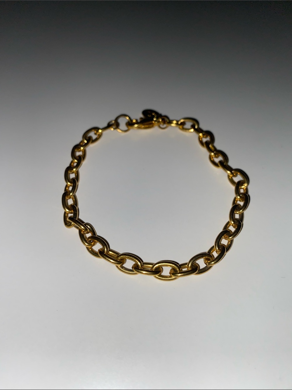 Gold Link Chain Bracelet - Thailand Signed